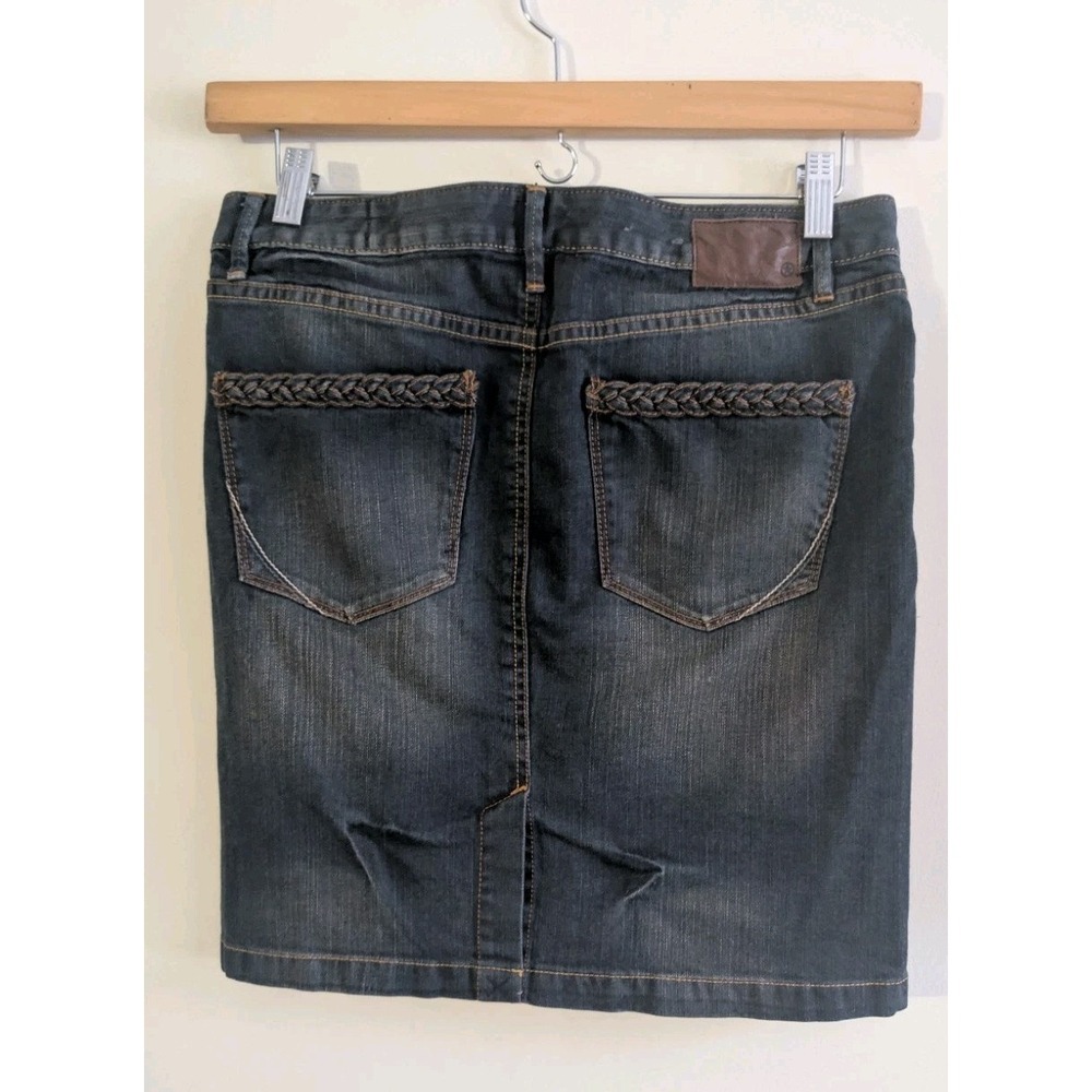 Converse Denim Skirt Womens 8 Classic Blue Jean Casual Streetwear Braided Pocket